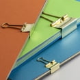 thumbnail image 4 of Officemate Assorted Size Binder Clips, 6 Medium, 12 Small & 12 Mini Binder Clips, Full Metal with Gold Tone Finish, Includes Reusable Tub, 30-Count, 4 of 10