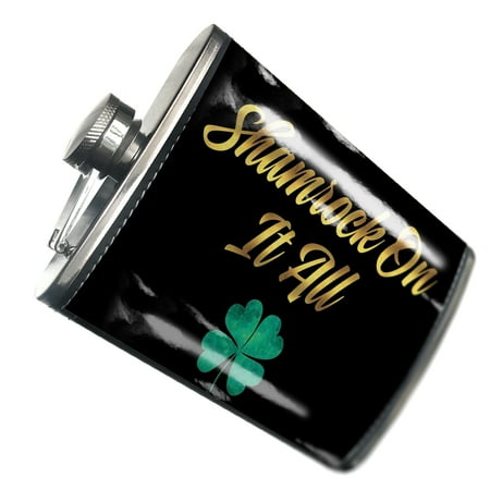 

NEONBLOND Flask Shamrock On It All St. Patrick s Day Watercolor Shamrock