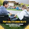 thumbnail image 3 of Stadium Seats for Bleachers with Back Support and Padded Cushion - Lightweight Stadium Cushion - Zip Mesh Storage Pocket - Lightweight Padded Seat for Sports Events - Tailgate Chair with Handle, 3 of 7