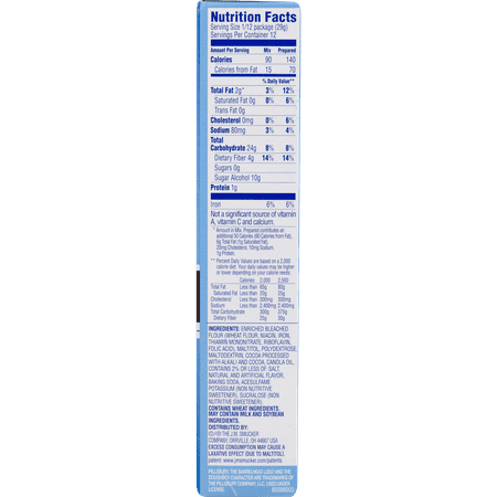 (2 pack) (2 Pack) Pillsbury Sugar Free Chocolate Fudge Brownie Mix, 12.35 oz