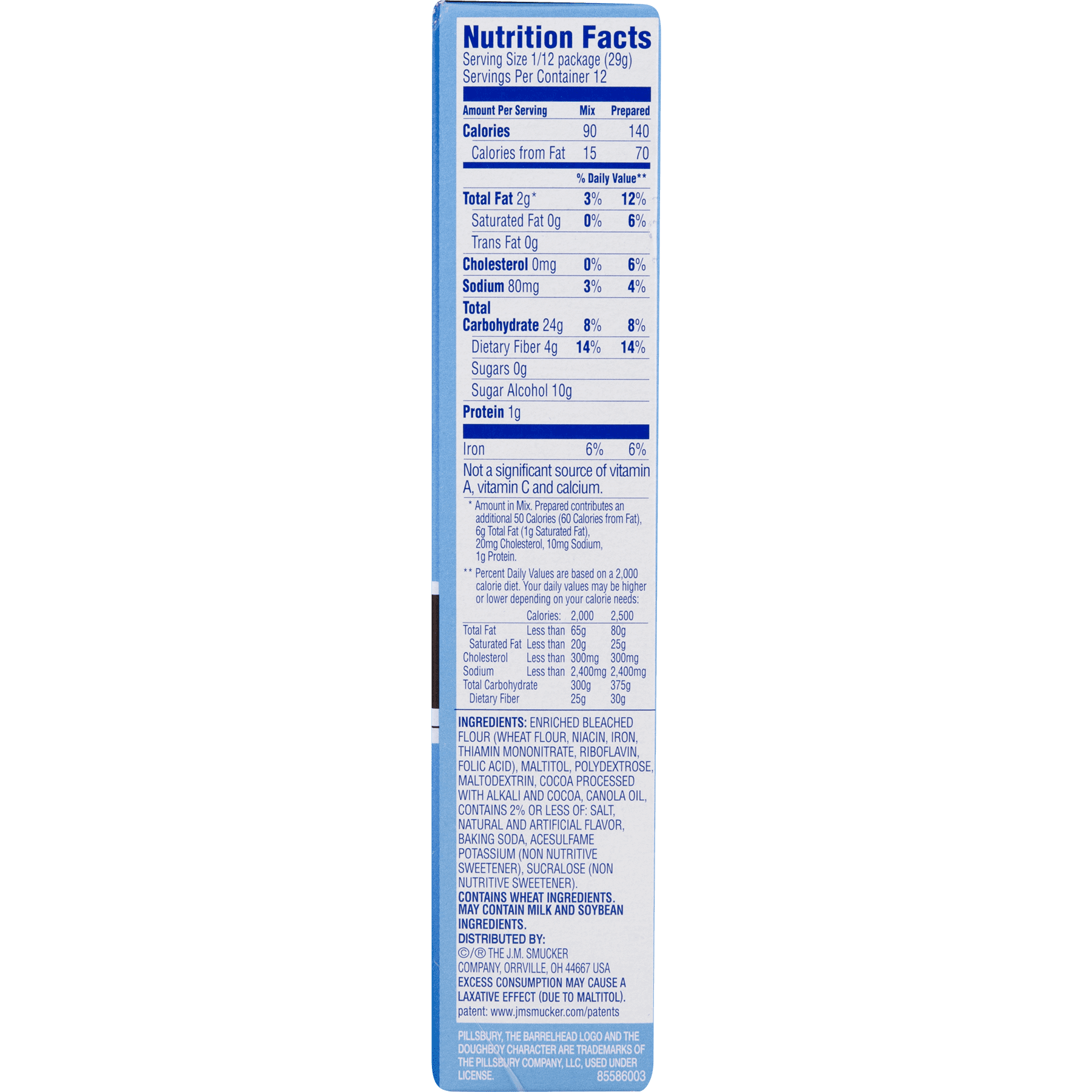 Pillsbury Brownie Mix Nutrition Label Nutrition Pics Pillsbury Brownie Mix Nutrition Label Nutrition Pics