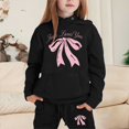 thumbnail image 2 of Girls Outfit Sets Toddler Boy Girl Long Sleeve Cute Print Warm Hoodie Sweatpant Kids Outfits Sweat Suit,2-13Y, 2 of 4