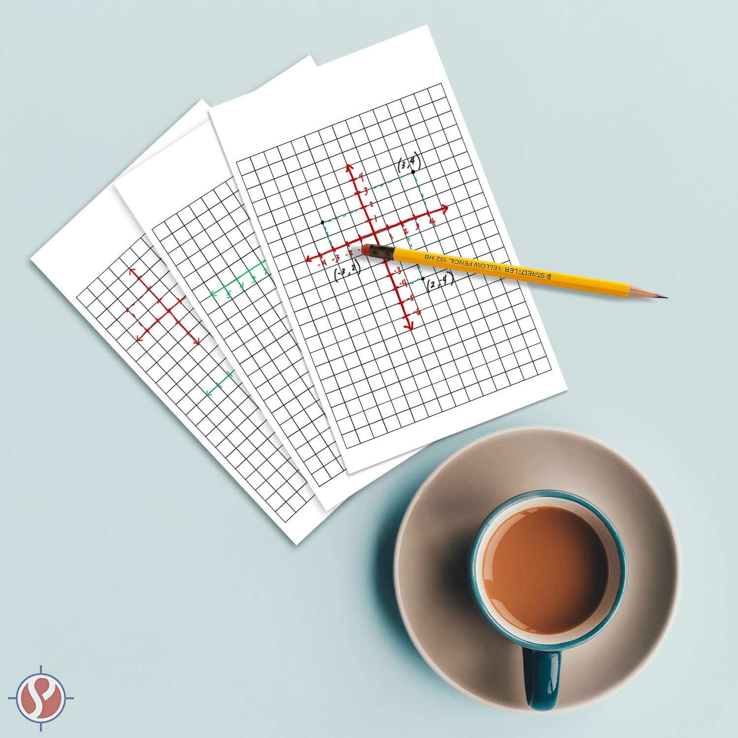 White Grid Vertical Index Cards, 3” X 5” Inches