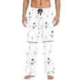 thumbnail image 7 of FORMRS Mens Pajama Pants with Pockets Sleepwear Lounge Bottoms Sizes S-2XL, Blue Cartoon Snowmen, 7 of 7