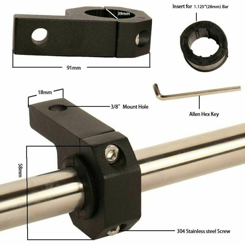 Roll Bar Clamp 1.125 Inch (1 1/8"),1.25 Inch (1 1/4"),1.5 Inch (1 1/2