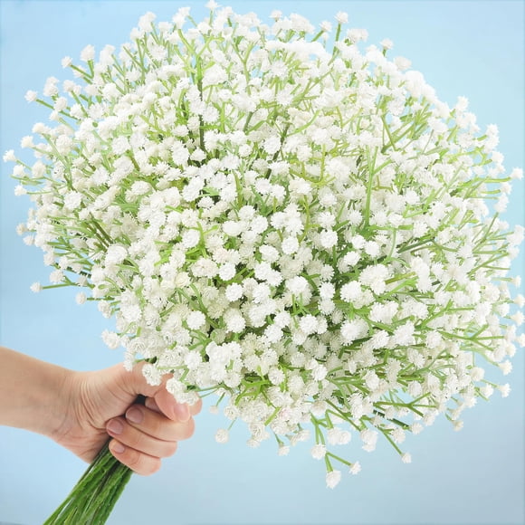 Flores artificiales N&T NIETING Ramillete de aliento de bebé 15 piezas blanco
