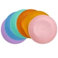 thumbnail image 5 of Set of 8 Wheat Straw Lightweight PP Dinner/Lunch Plate Set,9.875 inch Round Unbreakable Salad Plates Picnic Plates for Holiday Party,Break-resistant,Dishwasher and Microwave Safe,BPA Free,Multicolor, 5 of 8