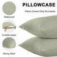 thumbnail image 4 of Sage Green Outdoor Pillow Covers 16x16 Inch Throw Pillow Covers Set of 2 Waterproof Decorative Pillow Cases Modern Abstract Art Farmhouse Cushion Covers for Patio Furniture Garden Couch Sofa, 4 of 8