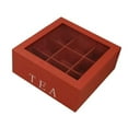 thumbnail image 4 of Jewelry Organizer Tea Box Storage Organizer Wood Jewelry Box Transparent Lid for Tea Enthusiasts Home Use, 4 of 9