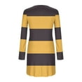 thumbnail image 4 of Fewfanhot Midi Dresses for Women Sweater Dresses Long Sleeve Color Block A Line Mini Dress Fall Spring Party Outfits, 4 of 5