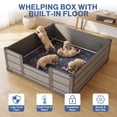thumbnail image 4 of PureWags 38'' x 38'' x 14'' Pet Whelping Box Kit with Built-in Floor and Reusable Potty Pad, Puppy Playpen for Small to Medium Breeds, Non-Toxic PP Material for Newborn Safety, 4 of 9