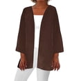 thumbnail image 1 of Timegard 3/4 Sleeve Cardigan for Women Lightweight Open Front Coats Fall Casual Loose Thin Jackets, 1 of 5