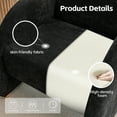 thumbnail image 3 of DRKAT Modern Accent Chair, Upholstered Boucle Arm Single Sofa, Comfy Armchair, Fluffy Reading Chair for Living Room, Bedroom, Home Office, Black, 3 of 6