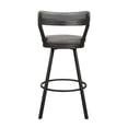 thumbnail image 4 of Lexicon Appert Metal Swivel Pub Height Chair in Mottled Silver/Gray (Set of 2), 4 of 5