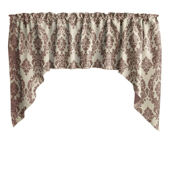 Damask Taffeta Swag Valance Curtain Window Treatment Kitchen Home Décor 58" Wide / 36" Tall