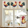 thumbnail image 7 of Rooster Valances for Windows, 42 x 18in, Retro Chicken Farm Animal Rustic Country Rod Pocket Kitchen Valance Curtain Light Filtering Window Treatments for Living Room Bedroom, 1 Panel, 7 of 7