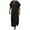 Black, variant on Mens Casual Fashion Cotton V Neck Short Sleeve Robe Jacket