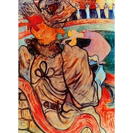 The Dancer And The Five Stuffed Shirts Stretched Canvas - Henri Toulouse-Lautrec (10 x