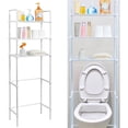 thumbnail image 1 of Estante de Baño sobre Inodoro con Estantes y Ganchos y Portarrollos para Almacenamiento, 1 of 4