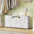 thumbnail image 6 of Tydimor TV Stand for TVs up to 55", Media Console for Living Room, Entertainment Center with Fabric Cabinet Storage, White, 6 of 8