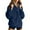 Dark Blue, variant on Enjoytime Womens Fashion 2025 Long Sleeve Sweatshirt Solid Color Button Down V Neck Shirts Fall Casual Pullover Tops