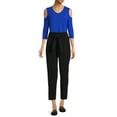 thumbnail image 4 of Nine.Eight Women’s Cropped Paper Bag Waist Pants, 4 of 5