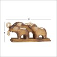 thumbnail image 2 of DecMode 6"W, 9"H Wood Rustic Sculpture, Brown, 1-Piece, 2 of 7
