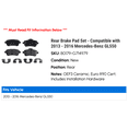 thumbnail image 2 of Rear Brake Pad Set - Compatible with 2013 - 2016 Mercedes-Benz GL550 2014 2015, 2 of 2