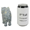 thumbnail image 2 of Ebros Silver Gold Patterned Elephant 5.25"L Feng Shui Elephant Calf Figurine, 2 of 8