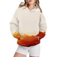 thumbnail image 1 of Cathalem Women's Hoodies Casual Fleece Rib Knit Pullover 2024 Fall Clothes,Beige M, 1 of 4
