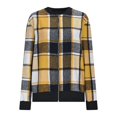 thumbnail image 6 of Yokua Women's Casual Zip Up Bomber Jacket Coat Lightweight Plaid-print Outwear Tops Windbreaker with Pocket, 6 of 9