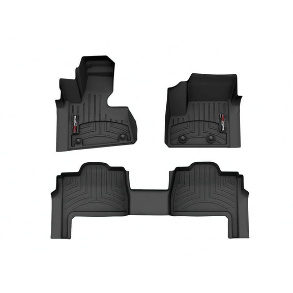 WeatherTech Custom Fit FloorLiners compatible with 2024-2025 Ineos Grenadier - 1st & 2nd Row, Black