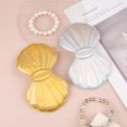 thumbnail image 4 of AUEAR, 4 Pack Glitter Shell Mirror Double-Sided Magnification Makeup Mirrors 4 Colors Mini Portable Foldable for Purse Handbag Pocket, 4 of 7