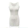 thumbnail image 4 of FAIWAD Women's Summer Knitted Cover Up Dress Crochet Hollow Out Mini Dress Boho Dresses Beachwear, 4 of 7
