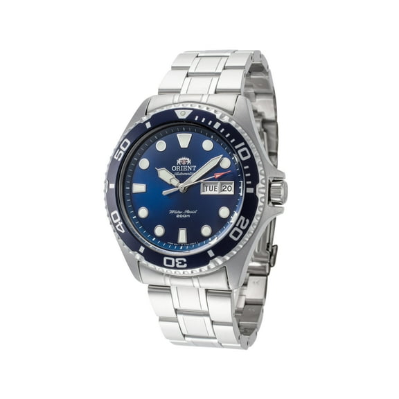 Orient Men's AA02005D Ray II Blue Dial Steel Bracelet Automatic Dive Watch