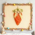 thumbnail image 6 of Easter Farmhouse Carrot Sign Wreath - Front Door Wall Hanging Decoration, Rustic Easter Wreath with Carrot Plaque, Spring Festive Scene Arrangement Prop for Home Porch Entryway Decor, 12*17in, Orange, 6 of 8