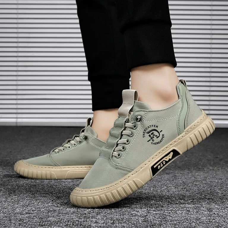 casual shoes for Men Men Sneakers Low Top Breathable Casual Sneakers Walking Shoes Canvas Canvas Dress Sandals for Women Army Green Walmart