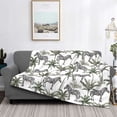 thumbnail image 2 of Uemuo Palm Trees Zebra Printed Throw Blanket for Couch, Fluffy Fuzzy Blankets for Bed, Sofa, Cozy Flannel Faux Fur Blanket-50"x40", 2 of 6