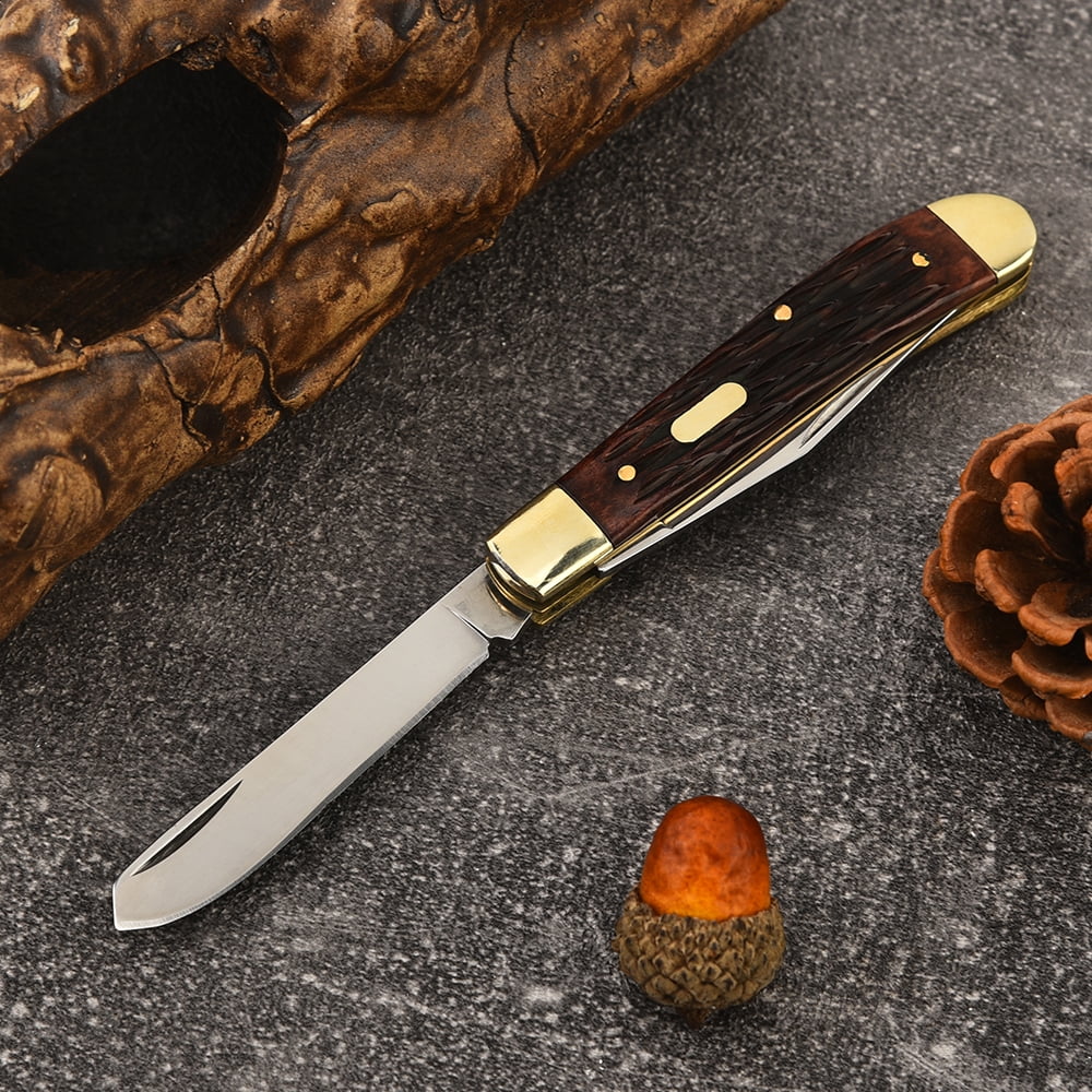 Classic Multi-Functional Copper Folding Knife - Gift for Boyfriend Dad, Outdoor Essential