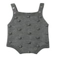 thumbnail image 1 of Newborn Baby Boy Girl Sleeveless Knit Bodysuit Solid Color Button Jumpsuit Warm Clothes, 1 of 6