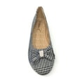 thumbnail image 3 of Victoria K Women's Glen Plaid Matching Bow With Rhinestone Ballerina Flats, 3 of 8