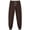 Brown, variant on Mens Casual Pants Cotton Sport Solid Elastic Waist Drawstring Full Length Pants Olive Green