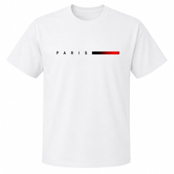 Men's Paris Graphic T-Shirt, Unisex Classic Fit Cotton Blend Tee