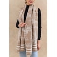 thumbnail image 1 of Scenic Print Scarf with Striped Border, 1 of 3