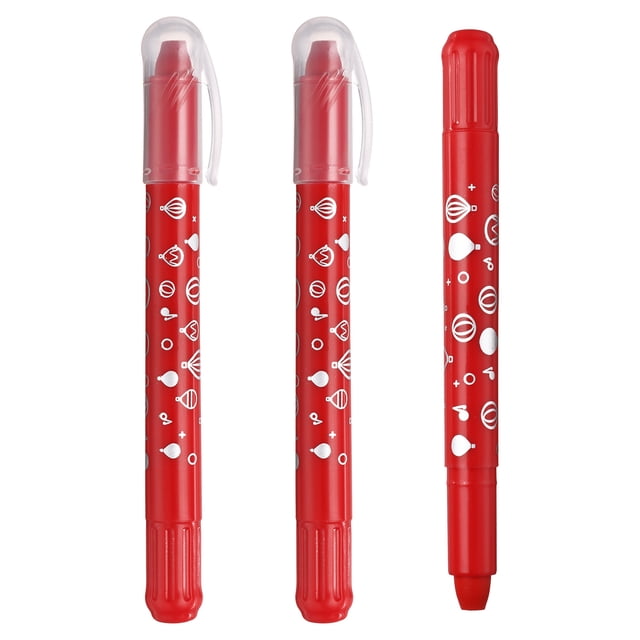 Uxcell Watercolor Gel Crayon, 3Pcs Washable Twist Crayons for Coloring Drawing Painting, Red