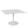 thumbnail image 4 of Modway Lippa 47" Square Modern Wood Top Dining Table in White, 4 of 8