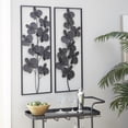 thumbnail image 2 of DecMode Black Metal Orchid Floral Wall Decor with Black Metal Stand (2 Count), 2 of 9