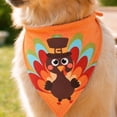 thumbnail image 2 of Thanksgiving Pet Bandana for Dogs and Cats Adjustable Holiday Scarf Soft Printtriangle Kerchief Bib Scarf Pet Party Costume Photo Props Accessories,1pack, 2 of 5