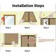 thumbnail image 5 of Mosquitera Magnética para Puertas, 90 x 200cm, Cierre Automático, Cortina para Puertas de Patio, Pasillos, Sin Taladrar, Kit Completo de Instalación, Rayas Blancas, 5 of 5