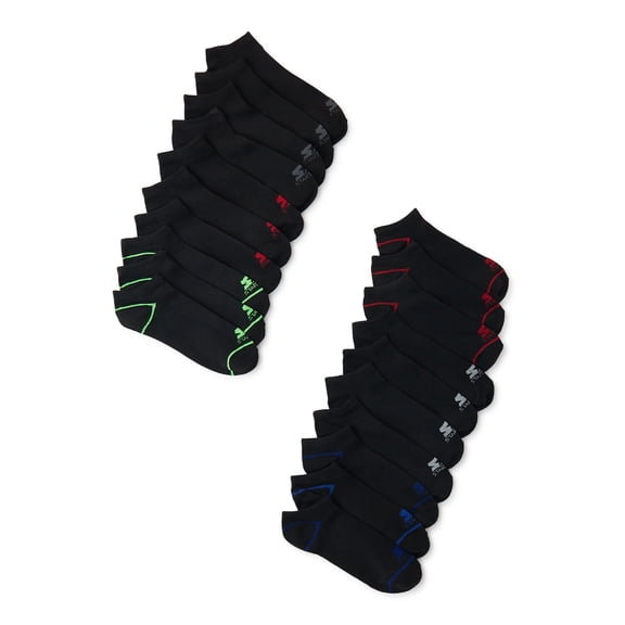 Starter Adult Men's No Show Casual Socks, Size 10-13, 20-Pack